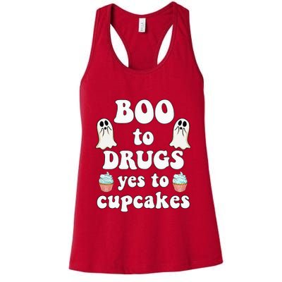Halloween Red Ribbon Week Say BOO To Say Yes To Cupcakes Womens Tank Top