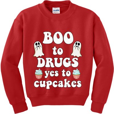 Halloween Red Ribbon Week Say BOO To Say Yes To Cupcakes Kids Sweatshirt