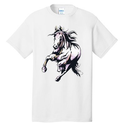 Horse Running Smiling Loving Tall T-Shirt