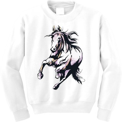 Horse Running Smiling Loving Kids Sweatshirt