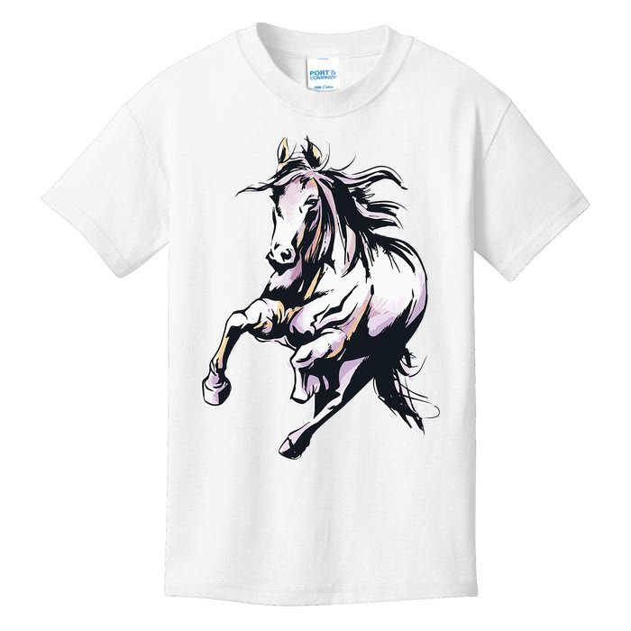 Horse Running Smiling Loving Kids T-Shirt