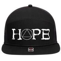Hope Recover Sobriety Recovery Alcoholic Sober 7 Panel Mesh Trucker Snapback Hat