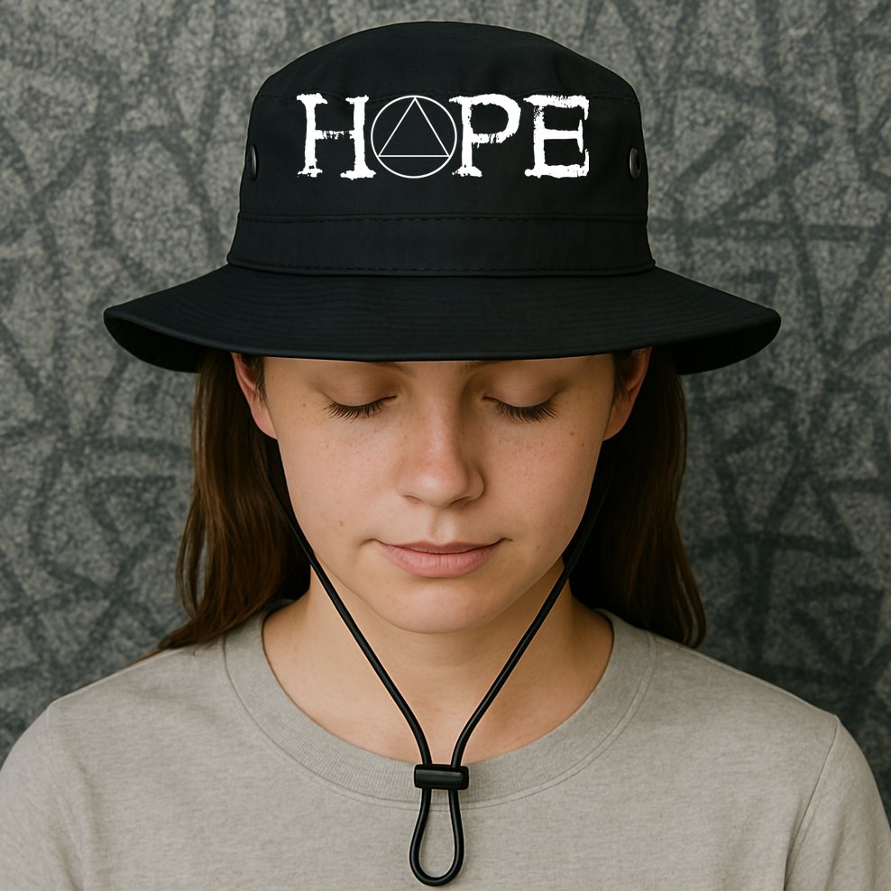 Hope Recover Sobriety Recovery Alcoholic Sober Bucket Hat
