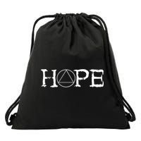 Hope Recover Sobriety Recovery Alcoholic Sober Drawstring Bag
