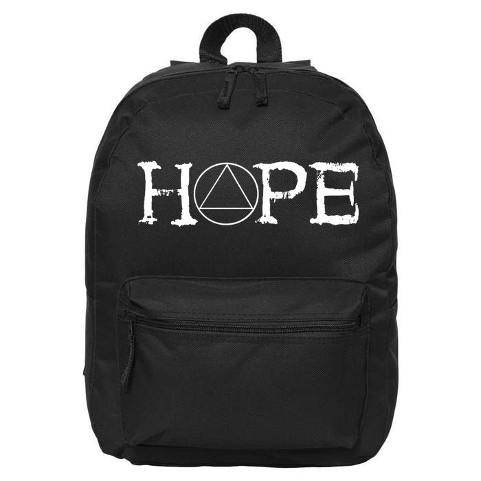 Hope Recover Sobriety Recovery Alcoholic Sober 16 in Basic Backpack