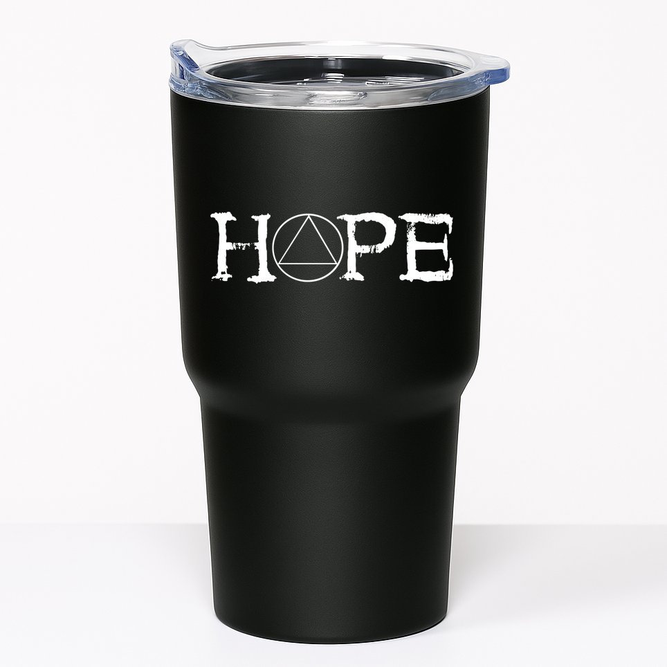 Hope Recover Sobriety Recovery Alcoholic Sober Tumbler