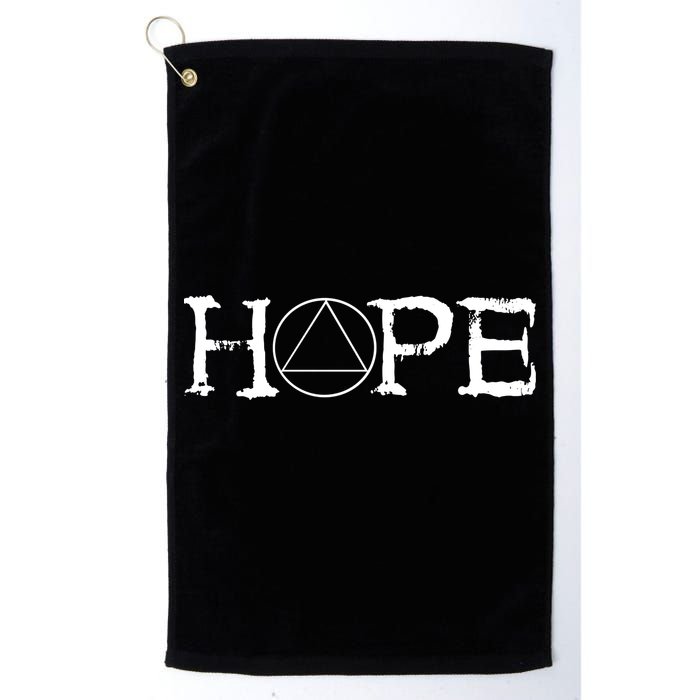 Hope Recover Sobriety Recovery Alcoholic Sober Golf Towel