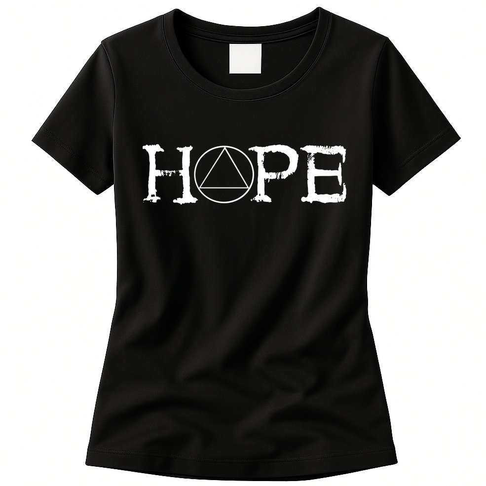 Hope Recover Sobriety Recovery Alcoholic Sober Womens T-Shirt
