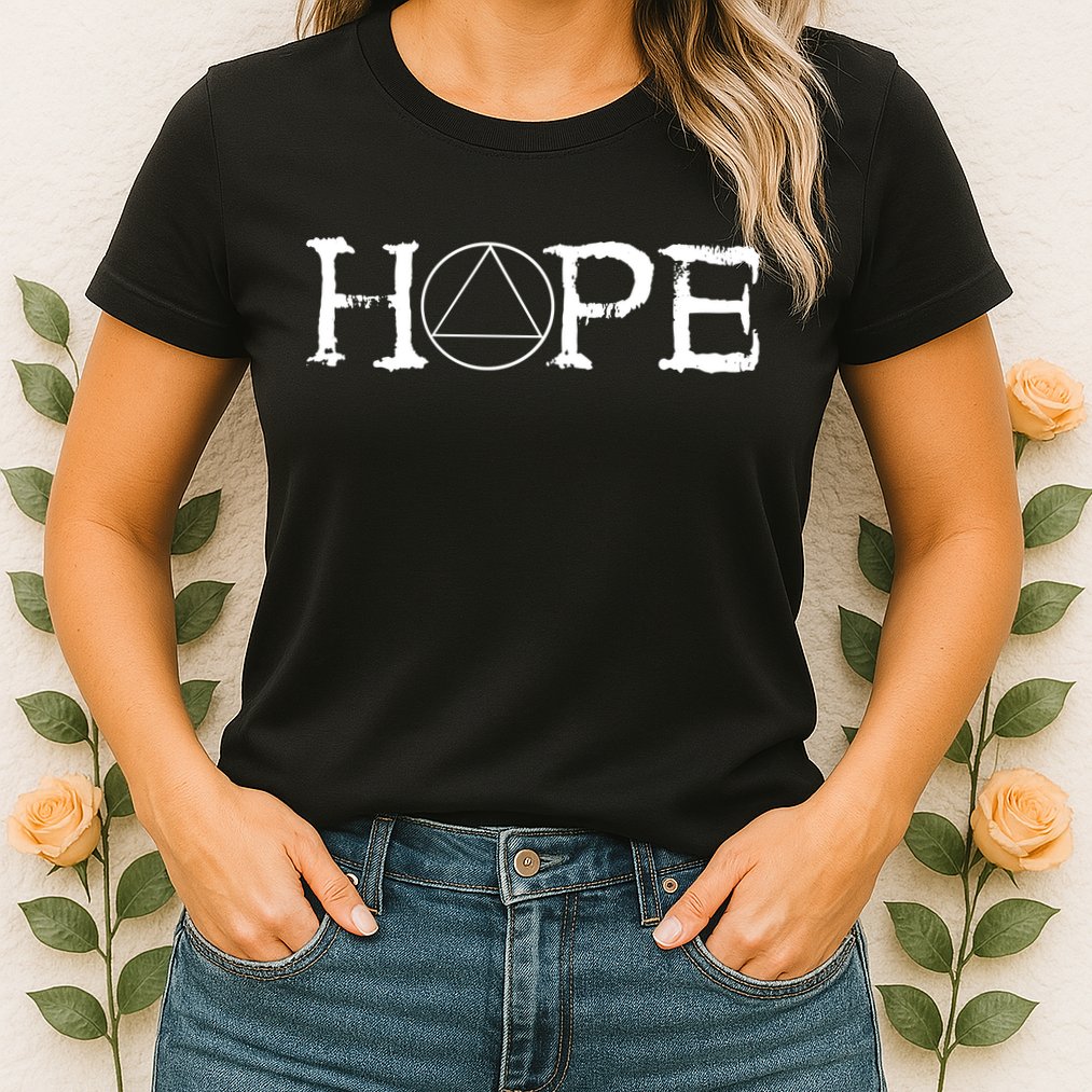 Hope Recover Sobriety Recovery Alcoholic Sober Womens T-Shirt