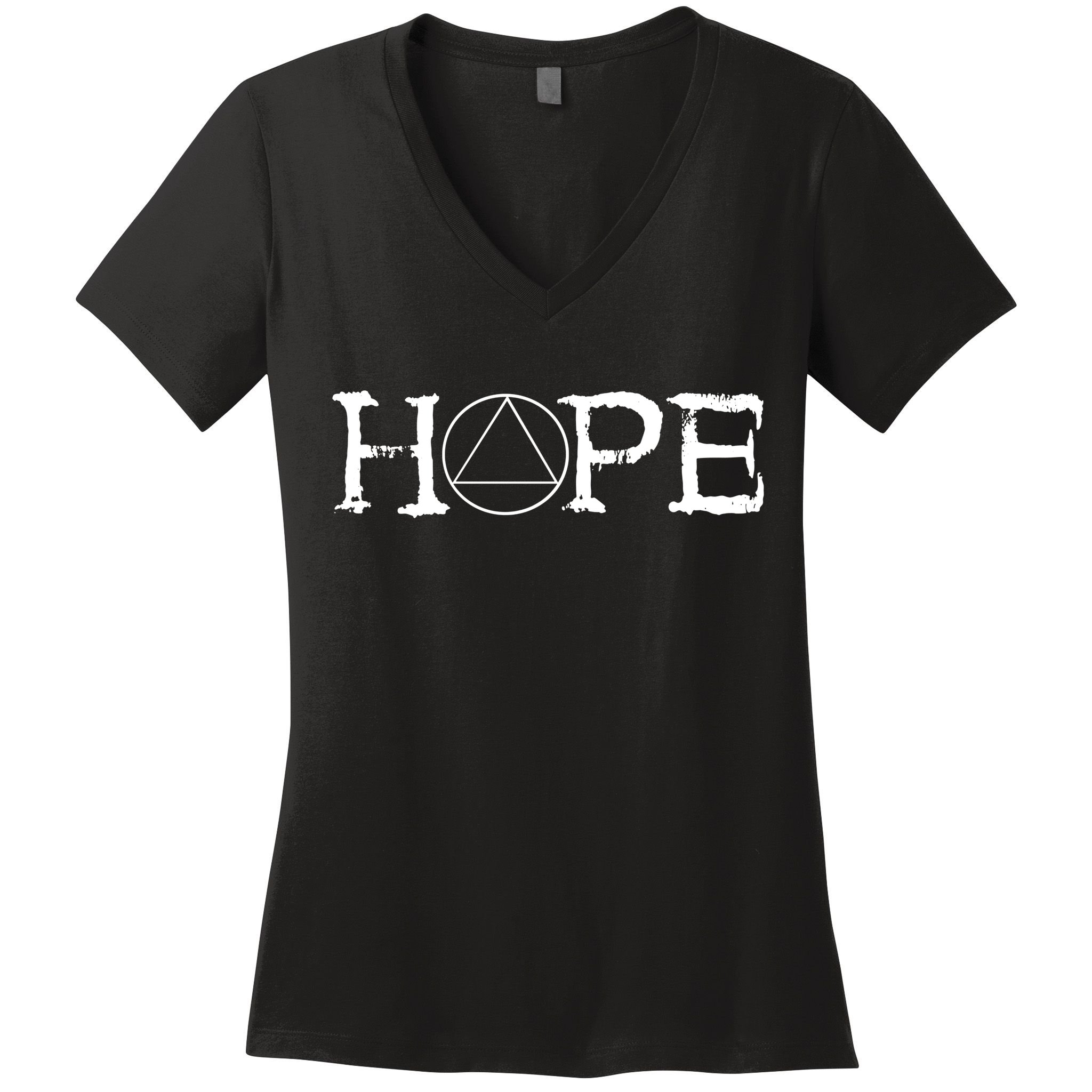 Hope Recover Sobriety Recovery Alcoholic Sober Women's V-Neck T-Shirt