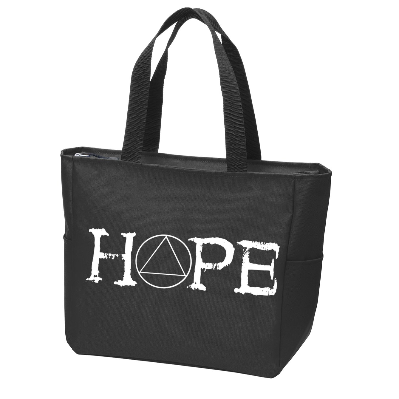 Hope Recover Sobriety Recovery Alcoholic Sober Zip Tote Bag