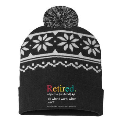 Hilarious Retirement Saying Funny Retire Quote USA-Made Snowflake Beanie