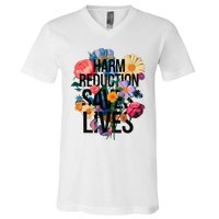 Harm Reduction Saves Lives Mental Health Awareness Month V-Neck T-Shirt