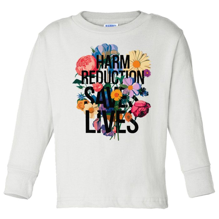 Harm Reduction Saves Lives Mental Health Awareness Month Toddler Long Sleeve Shirt