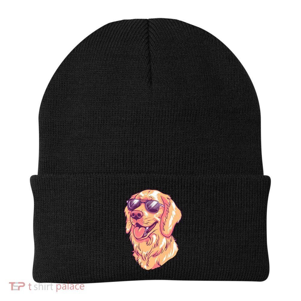 Hipster Retriever – Smiles & Shades Dog Lovers Knit Cap Winter Beanie