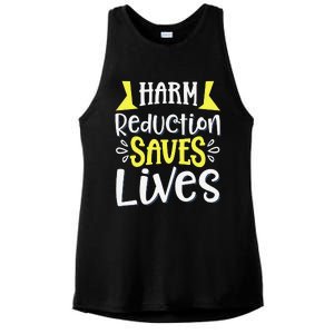 Harm Reduction Saves Lives Ladies PosiCharge Tri-Blend Wicking Tank