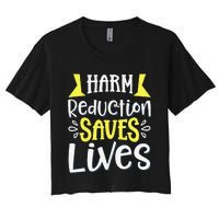 Harm Reduction Saves Lives Women's Crop Top Tee