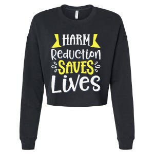 Harm Reduction Saves Lives Cropped Pullover Crew