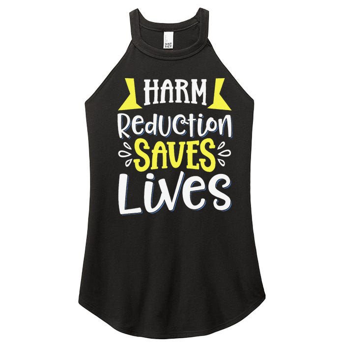 Harm Reduction Saves Lives Women's Perfect Tri Rocker Tank