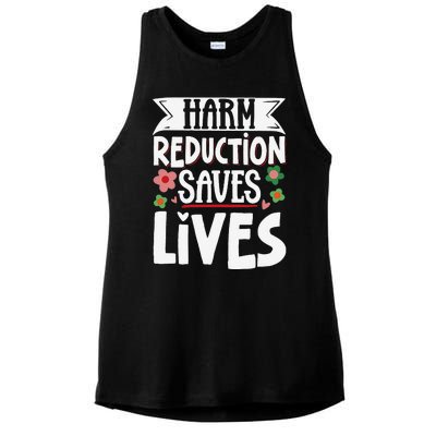 Harm Reduction Saves Lives Ladies PosiCharge Tri-Blend Wicking Tank