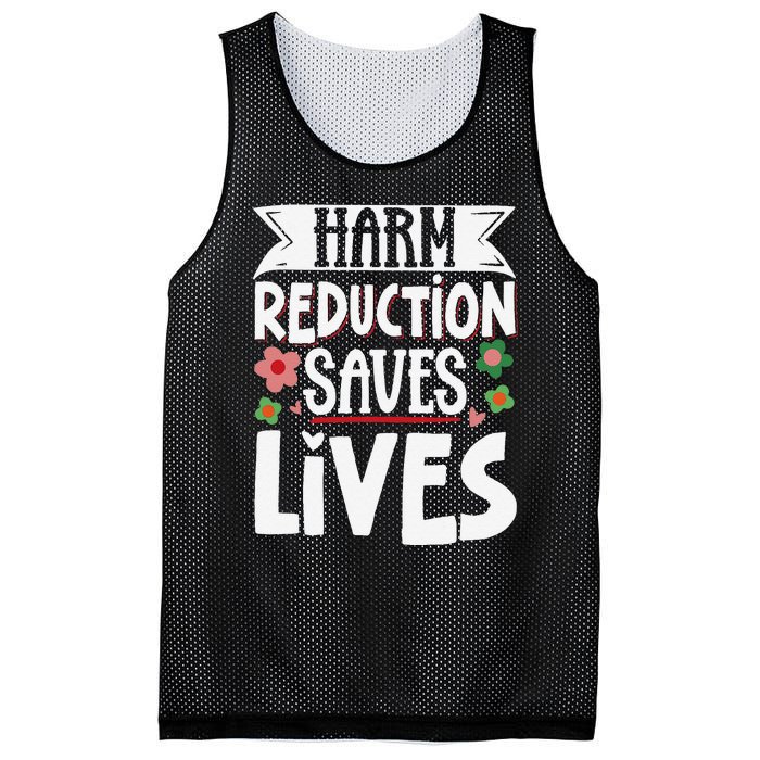 Harm Reduction Saves Lives Mesh Reversible Basketball Jersey Tank