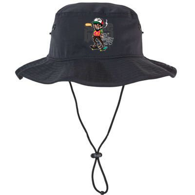 Hipster Riding Skateboard Legacy Cool Fit Booney Bucket Hat