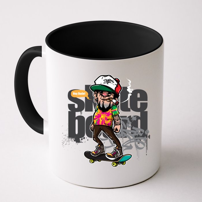 Hipster Riding Skateboard Mug
