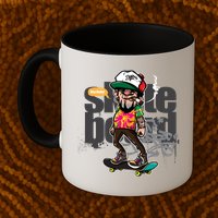 Hipster Riding Skateboard Mug
