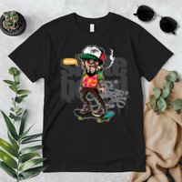 Hipster Riding Skateboard Premium T-Shirt