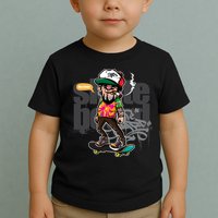 Hipster Riding Skateboard Toddler T-Shirt