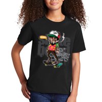 Hipster Riding Skateboard Kids T-Shirt