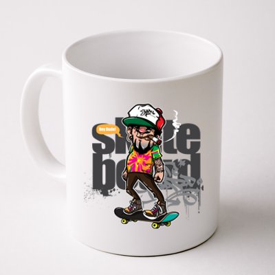 Hipster Riding Skateboard Coffee Mug