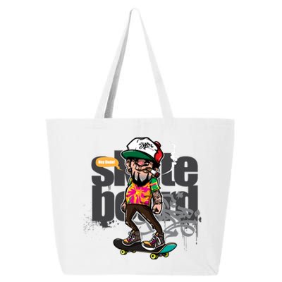 Hipster Riding Skateboard 25L Jumbo Tote