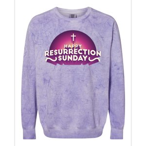 Happy Resurrection Sunday Cross Colorblast Crewneck Sweatshirt