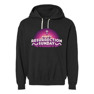 Happy Resurrection Sunday Cross Garment-Dyed Fleece Hoodie
