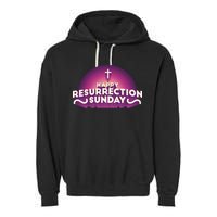 Happy Resurrection Sunday Cross Garment-Dyed Fleece Hoodie