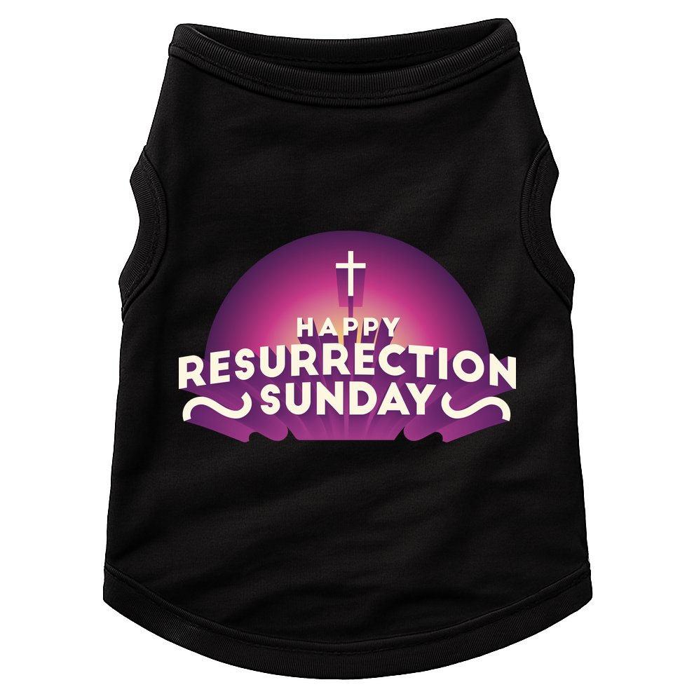 Happy Resurrection Sunday Cross Doggie Tank