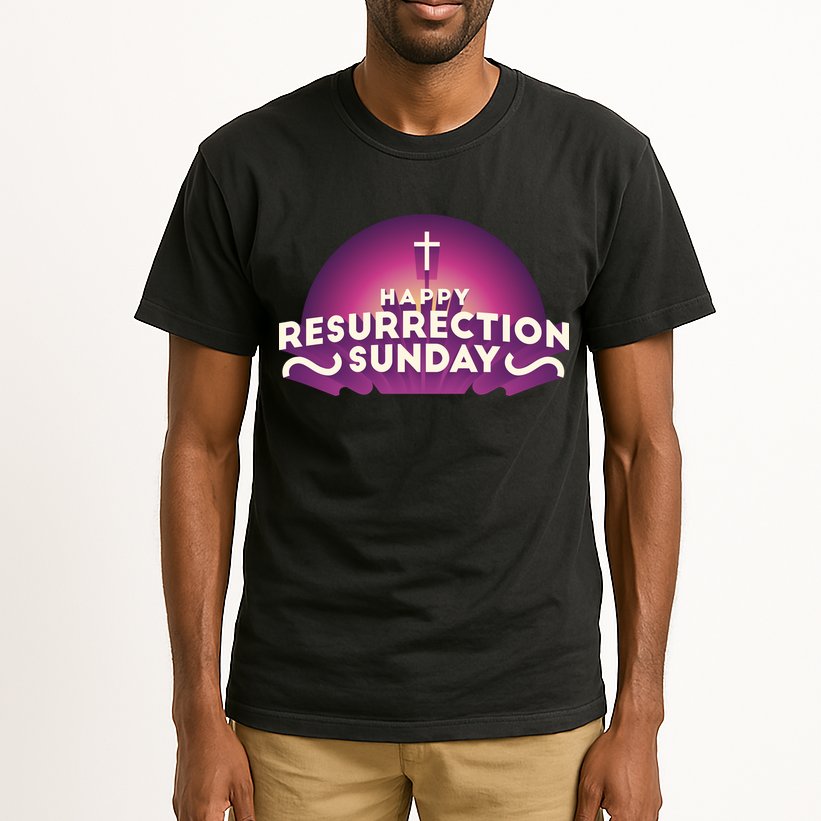 Happy Resurrection Sunday Cross Tall T-Shirt