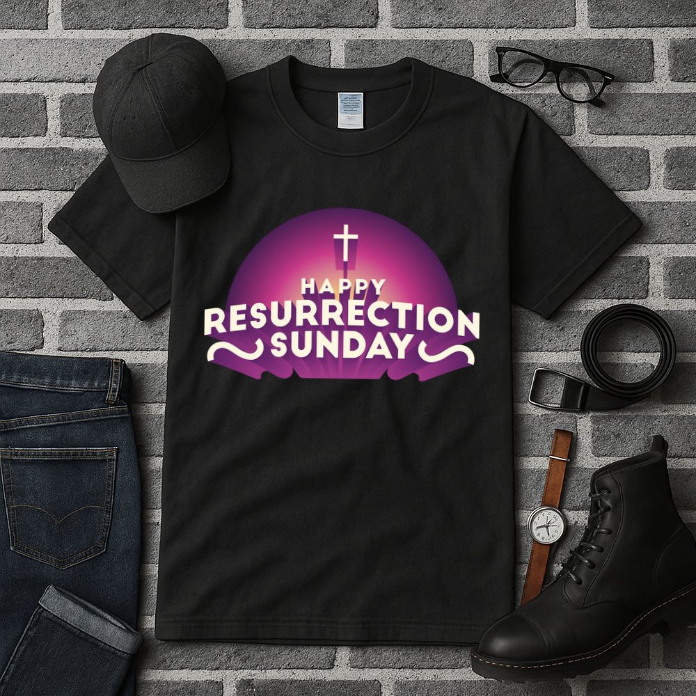 Happy Resurrection Sunday Cross Tall T-Shirt