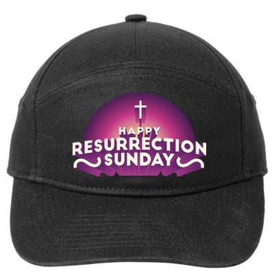 Happy Resurrection Sunday Cross 7-Panel Snapback Hat