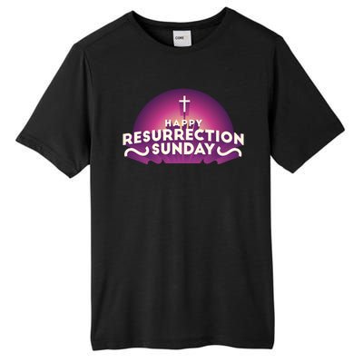 Happy Resurrection Sunday Cross Tall Fusion ChromaSoft Performance T-Shirt