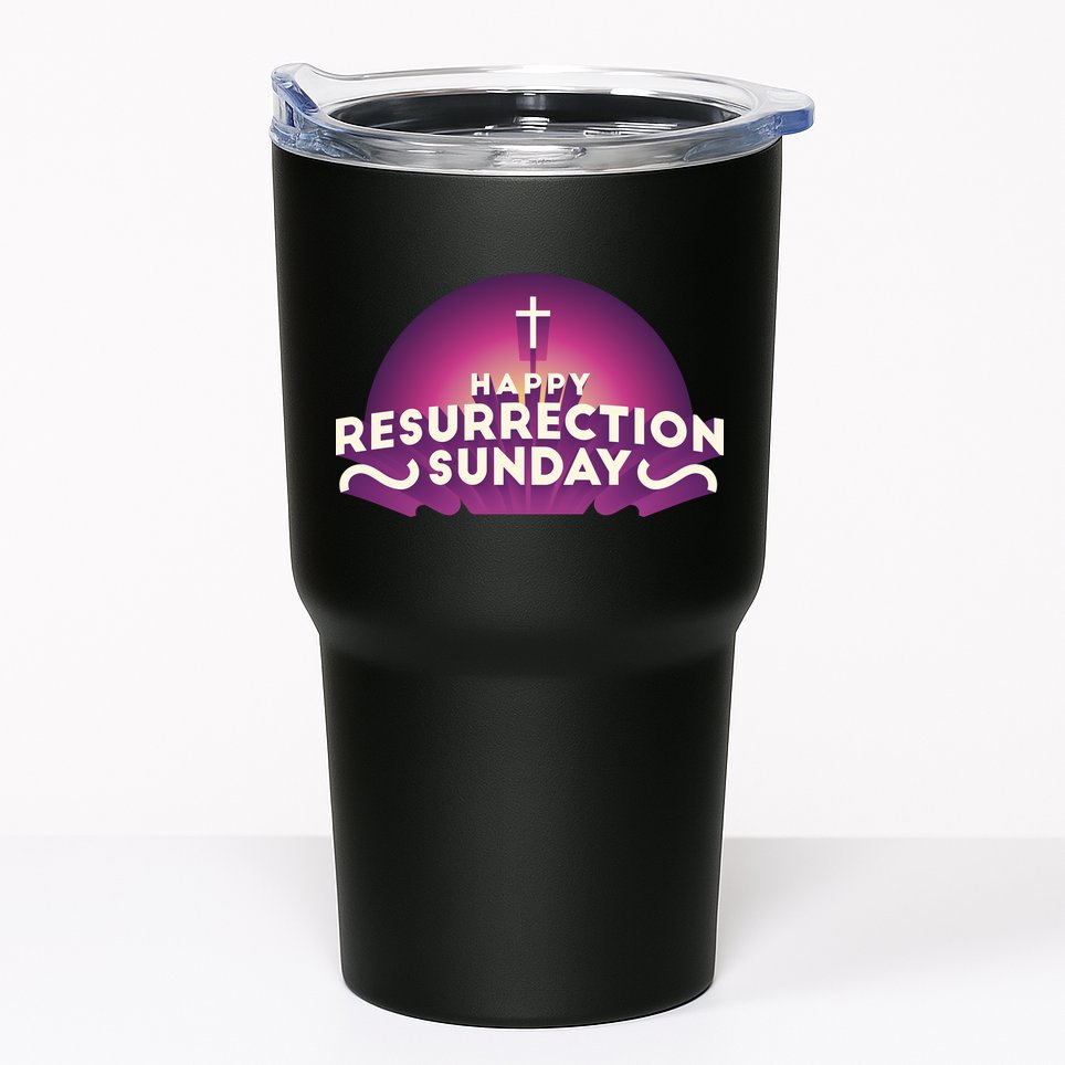 Happy Resurrection Sunday Cross Tumbler