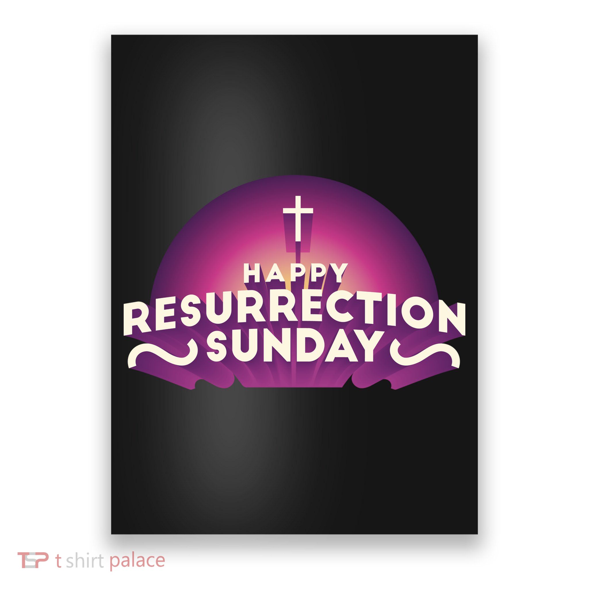Happy Resurrection Sunday Cross Poster