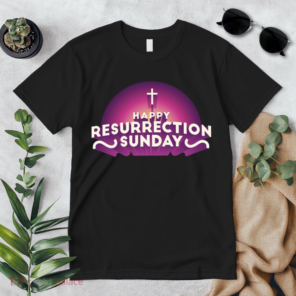 Happy Resurrection Sunday Cross Premium T-Shirt
