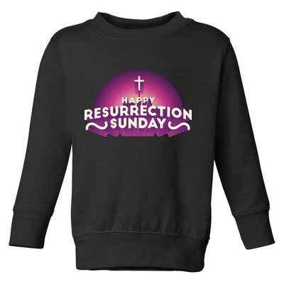 Happy Resurrection Sunday Cross Toddler Sweatshirt