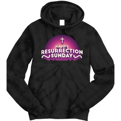 Happy Resurrection Sunday Cross Tie Dye Hoodie