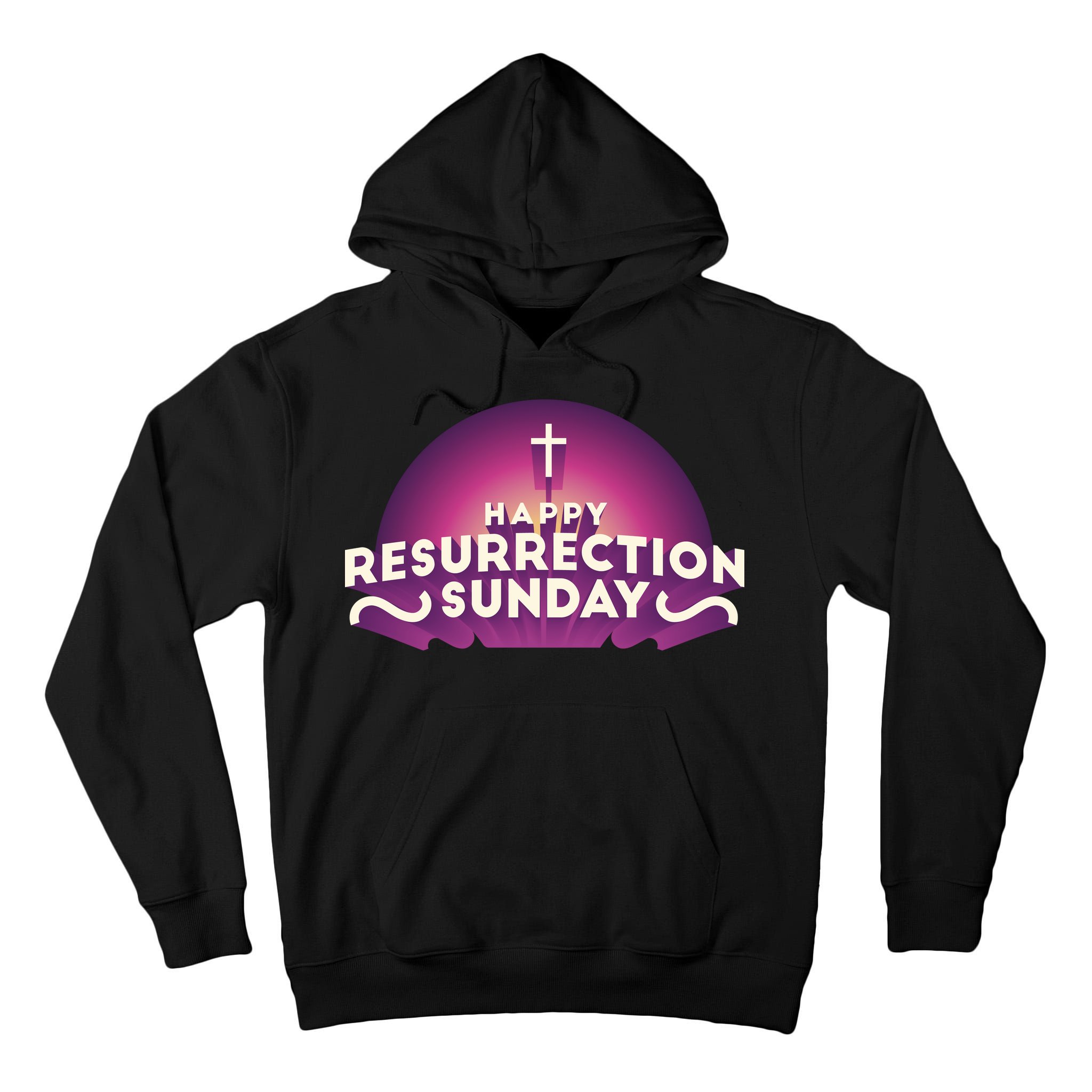 Happy Resurrection Sunday Cross Tall Hoodie