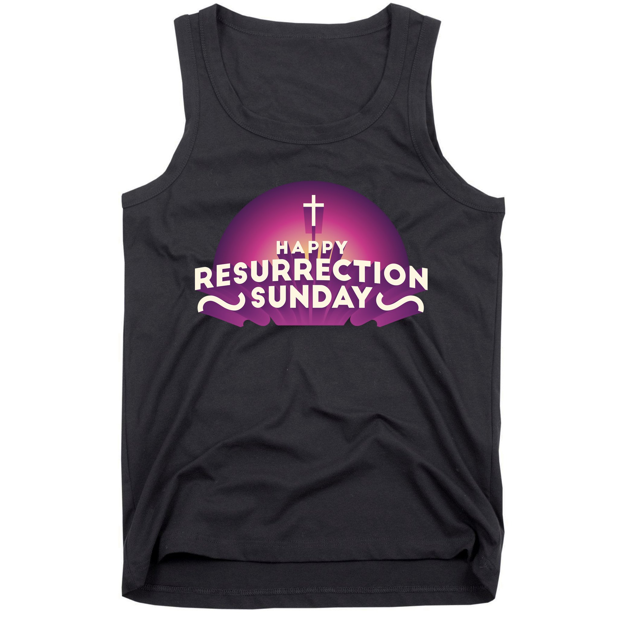 Happy Resurrection Sunday Cross Tank Top