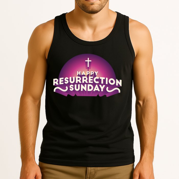Happy Resurrection Sunday Cross Tank Top