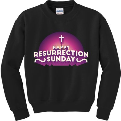 Happy Resurrection Sunday Cross Kids Sweatshirt